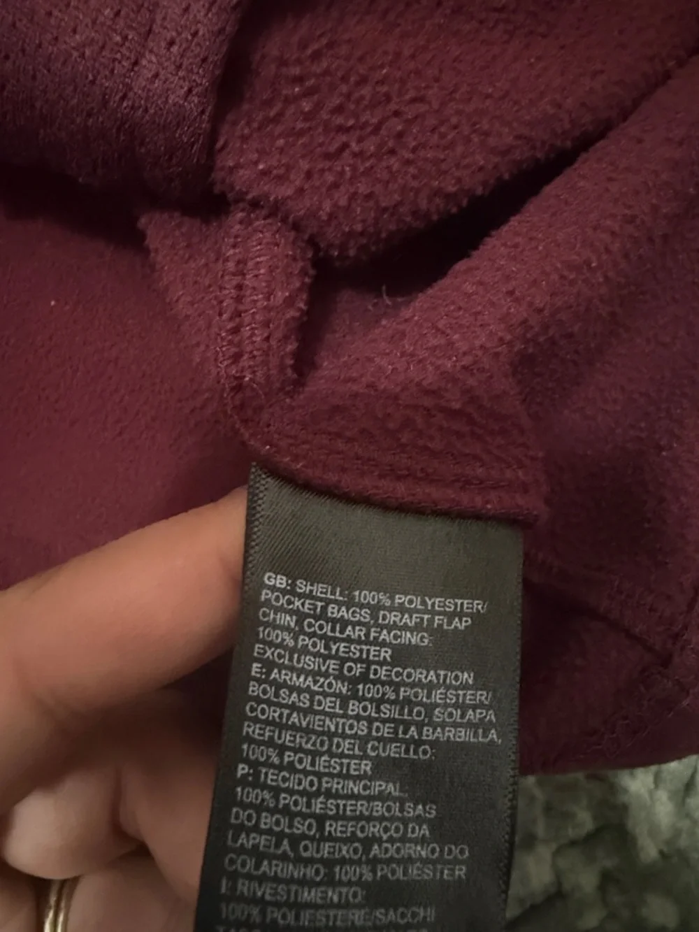 The North Face Men's Burgundy Full-Zip Lightweight Jacket